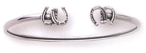 Sterling Silver Double Horseshoe Cuff (#BR634)