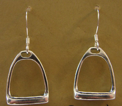  Sterling English Stirrup Irons Earrings
