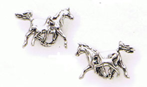 Sterling Silver Mare / Foal Earrings