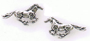 Sterling Silver Running Horses Earrings (#E654)