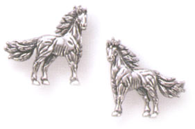 Sterling Silver Stallion Earring Posts