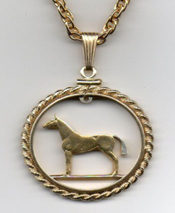 Copper/Nickel Horse Pendant