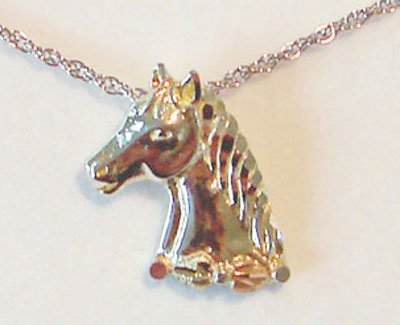Sterling Silver Horsehead Pendant