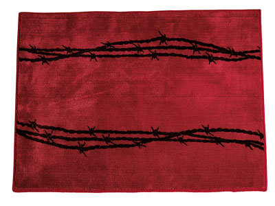 Barbwire Rug Red
