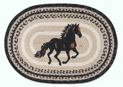 Black Stallion Braided Rug