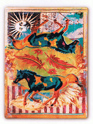Galloping Horses Area Rug