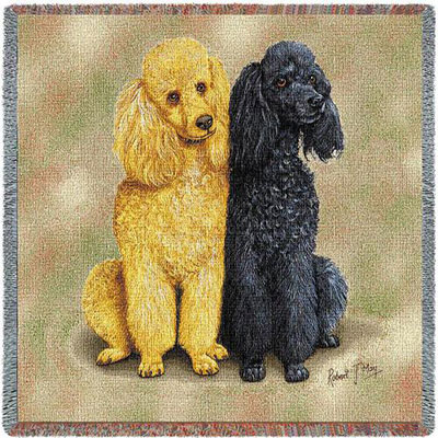 French Poodles Lap Throw