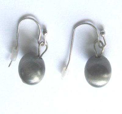Grey Ball Hook Earrings