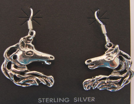 Sterling Silver Horsehead Earrings