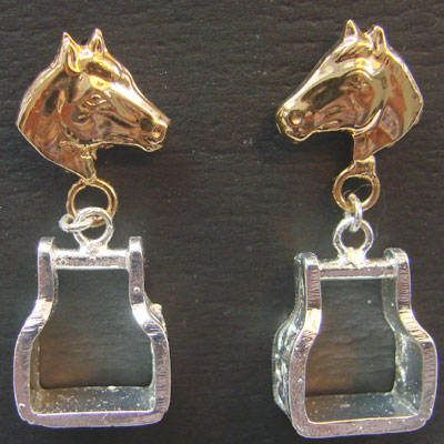 Horsehead With Stirrup Post Earrings