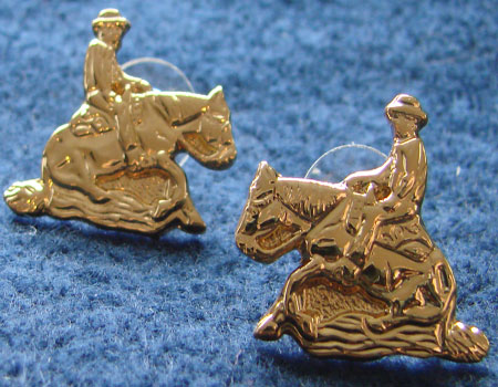 Reining Stock Horse Post Earrings