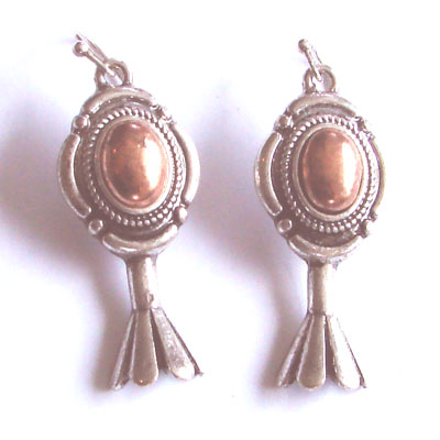 Silver/Copper Hook Earrings