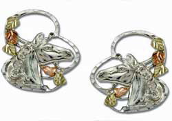 Sterling Silver Horsehead Post Earrings