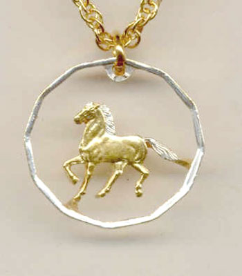  Uruguay Coin Horse Pendant 