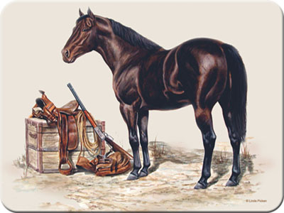 Horse and Saddle Cutting Board