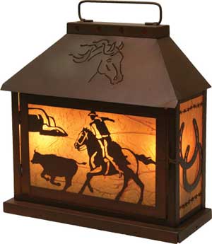 Cowboy Tin Table Light