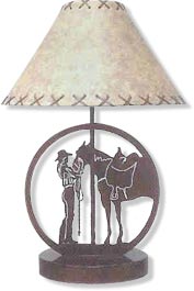 Girl/Horse Lamp