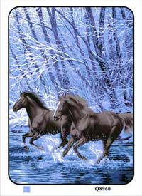 2 Running Horses Blanket