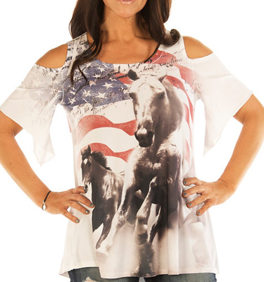 american Flag Womens T-Shirt
