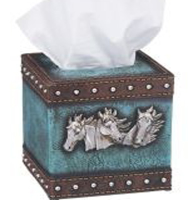 Blue Horseheads Tissue Cover