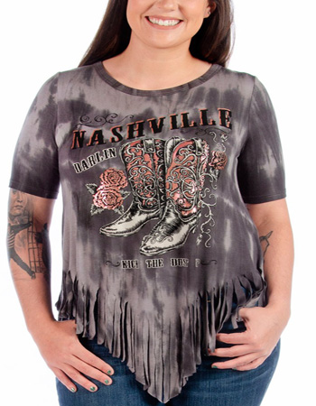  Nashville Darlin Fringed Ladies T-Shirt 