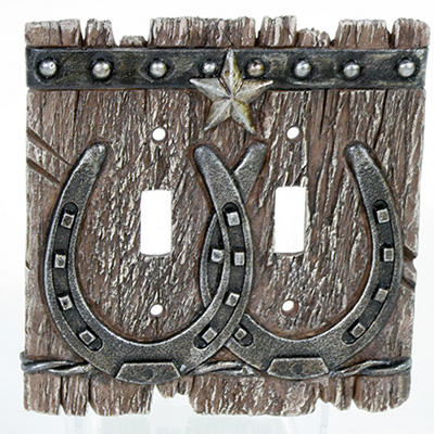Horseshoe Double Switch Cover