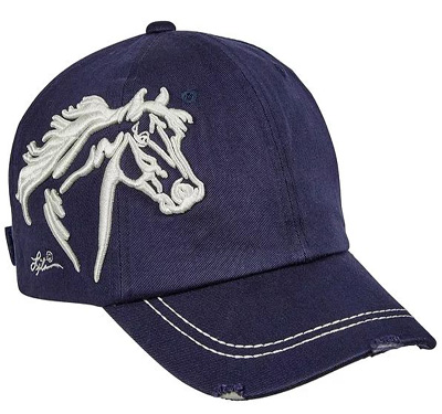Embroidered Horsehead Cap / Navy