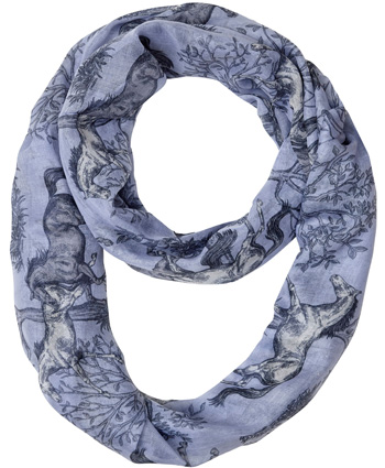 Lila Blue Toile Infinity Scarf