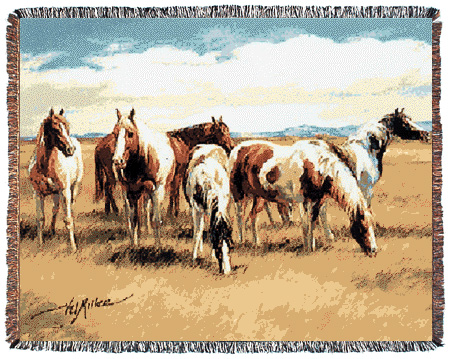 Paints of the Plains Afghan Throw 