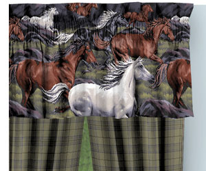 Running Horses Valance 