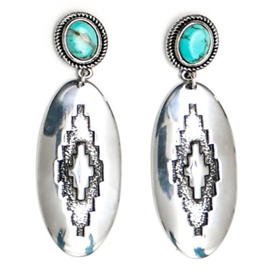 Aztec Turquoise Earrings