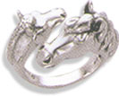 Sterling Silver Mare & Foal Adjustable Ring