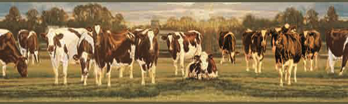 Wallpaper Border- Hazey Cow Pasture