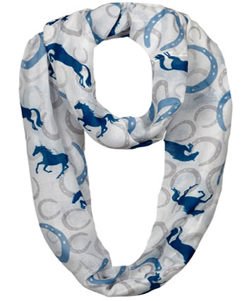 Horses and Horseshoes Infinity Scarf